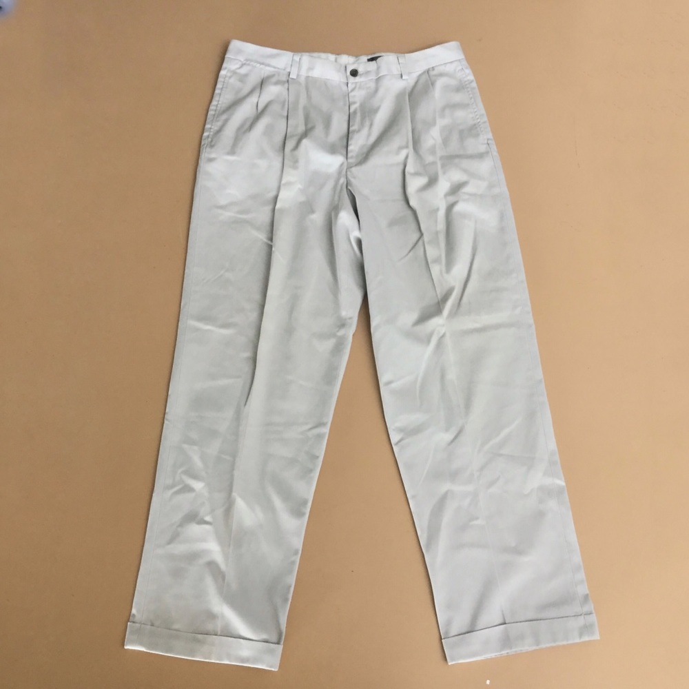 Eddie Bauer Wrinkle Resistant Khaki Pants Size 36x32 Career Work Dress